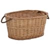 vidaXL malkas grozs ar rokturiem, 56x40x28 cm, vītols