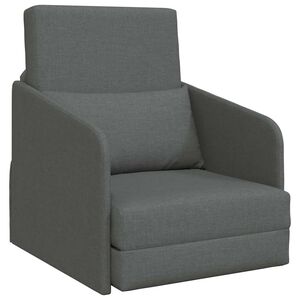 vidaXL Dīvāngulta Tum&scaron;i pelēks 65 x 80 x 83 cm audums