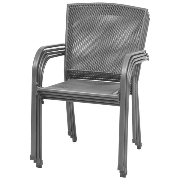 vidaXL 5-daļīgs dārza mēbeļu komplekts, tērauds, antracītpelēks