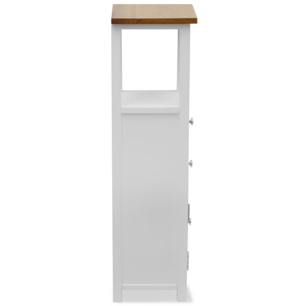 vidaXL augstā kumode ar atvilktnēm, 26x26x94 cm, ozola masīvkoks