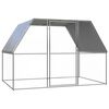 vidaXL vistu būris, 3x2x2 m, sudrabains un pelēks, cinkots tērauds