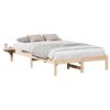 vidaXL Gultas rāmis Dabiska 120 x 200 cm Ciets priedes koks