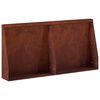 vidaXL Aizturo&scaron;ā siena 2 gab. 40 x 12 x 30 cm Novecināts tērauds Rūsa