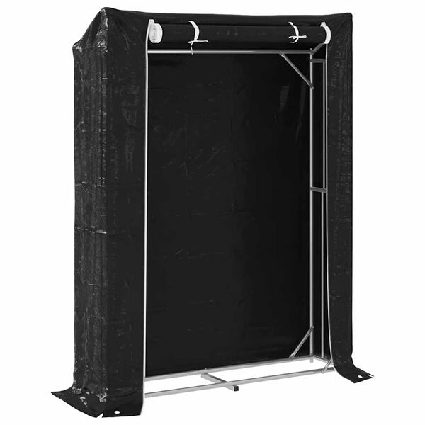 vidaxL malkas plaukts ar lietus pārsegu, 150x40x200cm, cinkots tērauds