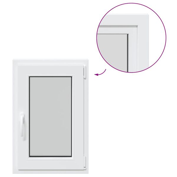 vidaXL pagraba logs "RISOR", 50x75 cm, verami un atgāžami, DIN, pa labi, balts