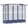 vidaXL Pacelta gulta ar treliem un jumtu Pelēks 203,5 x 40 x 125 cm PP