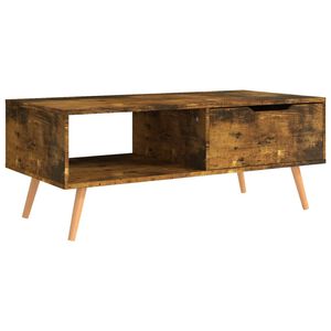 vidaXL kafijas galdiņ&scaron;, kvēpināta ozolkoka, 100x49,5x43 cm