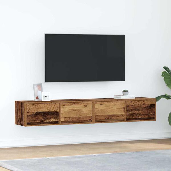 vidaXL TV skapī&scaron;i, 2 gab., veca koka, 80x31x25,5 cm, inženierijas koks
