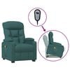 vidaXL masāžas krēsls, paceļams, tumši zaļš audums