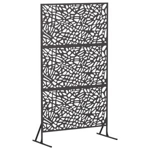 vidaXL Privātuma ekrāns 100 x 50 x 180 cm Tērauds Melns