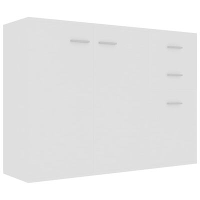vidaXL kumode, balta, 105x30x75 cm, kokskaidu plātne