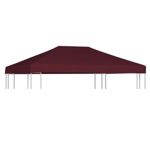 vidaXL nojumes jumta pārsegs, 310 g/m&sup2;, 3x4 m, bordo