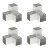vidaXL stabu savienotāji, Y forma, 4 gab., cinkots metāls, 101x101 mm