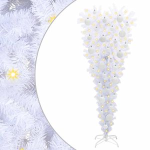 vidaXL Mākslīgā Ziemassvētku eglīte Balts 120 cm PVC un tērauds