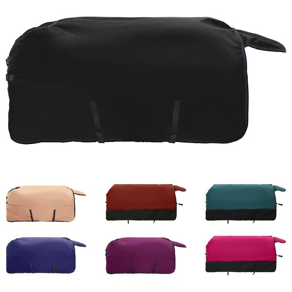 vidaXL Zirgu sega Tum&scaron;i zaļa un melna 165 cm Poliesters