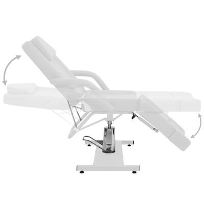 vidaXL procedūru krēsls, mākslīgā āda, balts, 180x62x78 cm