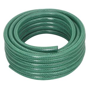 vidaXL dārza &scaron;ļūtene, zaļa, 0,5", 10 m, PVC