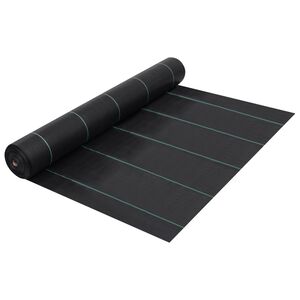 vidaXL augsnes pārsegs, PP, 1x10 m, melns