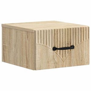 vidaXL Sienā stiprināms nakts skapis Sonomas ozols 34,5 x 33 x 20 cm