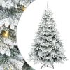vidaXL Mākslīgā Ziemassvētku eglīte su 300 LED Balts 240 cm PE un PVC