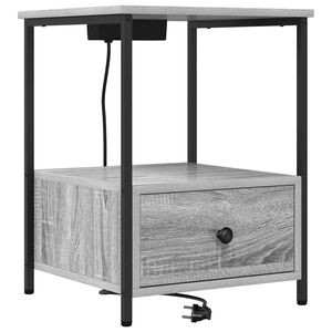 vidaXL Nakts skapītis Pelēks Sonoma 42 x 41 x 56 cm Inženierijas koks