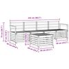 vidaXL Dīvāna komplekti 5 pcs Dabiska Cietā akācijas koks