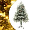 vidaXL Ziemassvētku egle ar čiekuriem, zaļa, 150 cm, PVC un PE