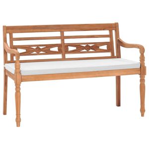 vidaXL sols ar matraci, 120 cm, tīkkoks