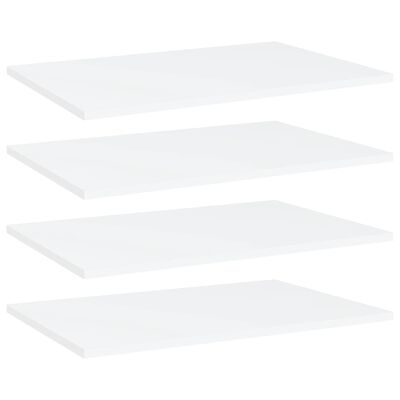 vidaXL plauktu dēļi, 4 gab., balti, 60x40x1,5 cm, skaidu plāksne