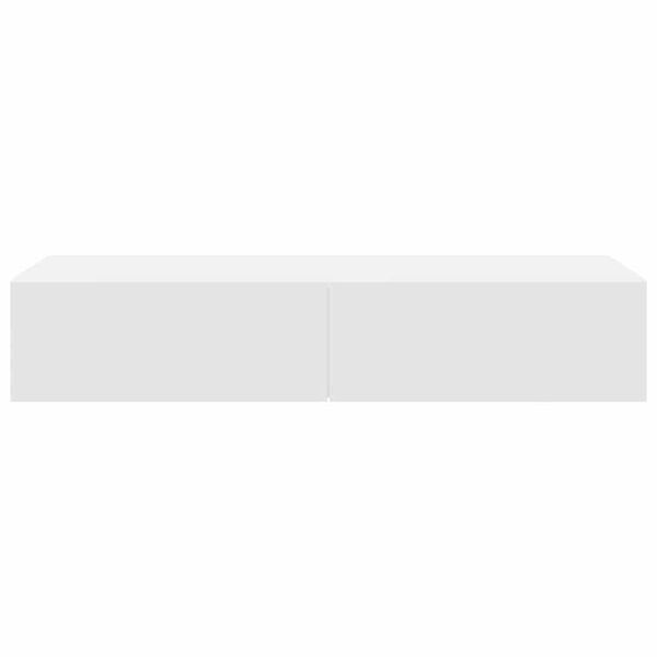 vidaXL sienas plaukts ar atvilktnēm balts 100x36x19 cm