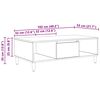vidaXL Kafijas galdiņ&scaron; Vecs koks 102 x 55 x 35 cm Inženierijas koks