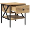vidaXL Naktsgaldiņ&scaron; ar atvilktni amatnieku ozola 40 x 42 x 45 cm