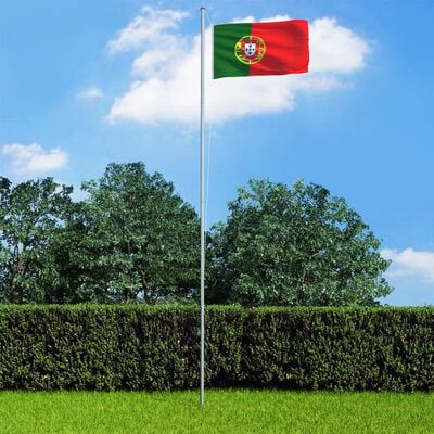 vidaXL Portugāles karogs un karoga masts, alumīnijs, 6,2 m