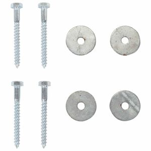 vidaXL Zemes enkurs 6 pcs Sudraba &Oslash;10 x 60 cm Cinkots metāls