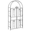 vidaXL Dārza Arka Vienkrāsains Melna 115 x 37 x 226 cm