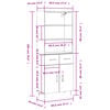 vidaXL augstais skapis, balts, 69,5x34x180 cm, inženierijas koks