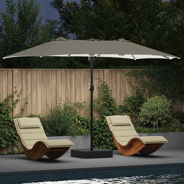 vidaXL Dārza parasols Smil&scaron;ains un Antracīts 385 x 209 x 244 cm
