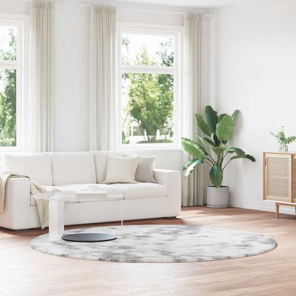 vidaXL paklājs, 240x240 cm, Shaggy, NAVARRA, sudrabaini pelēka