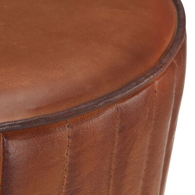 vidaXL bāra krēsls, brūna dabīgā āda