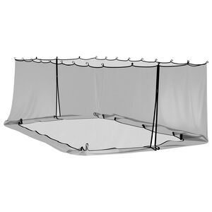 vidaXL Moskītu tīkls nojumei 220 mesh Melns 6 x 3 x 2 m Poliesters