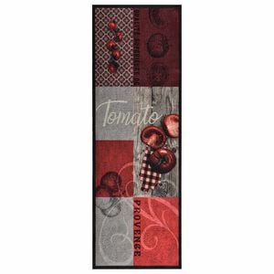 vidaXL virtuves paklājs, mazgājams, apdruka ar tomātiem, 60x300 cm