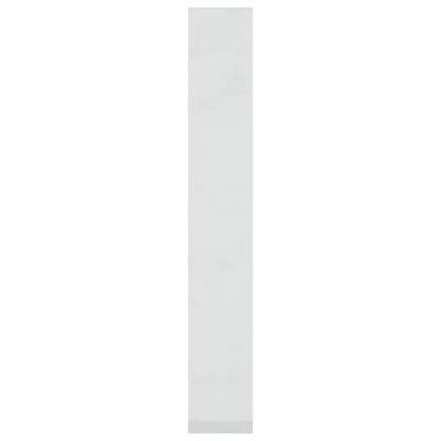 vidaXL grāmatu plaukts, aizslietnis, spīdīgi balts, 60x30x198 cm