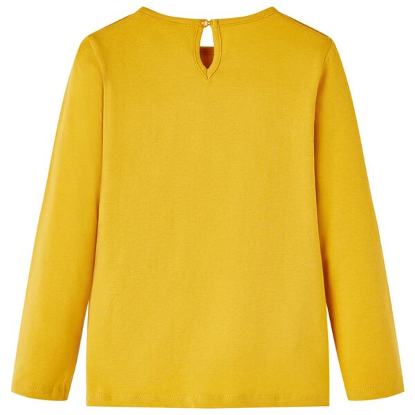 Bērnu krekls ar garām piedurknēm, dzeltenbrūns, 128