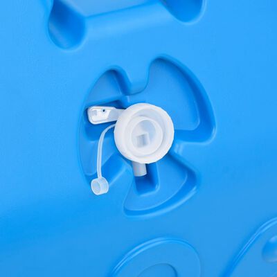 vidaXL ūdens tvertne kempingam, ar riteņiem, 25 L, zila