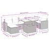 vidaXL 8-daļīgs dārza dīvāna komplekts, matrači, bē&scaron;a PE rotangpalma