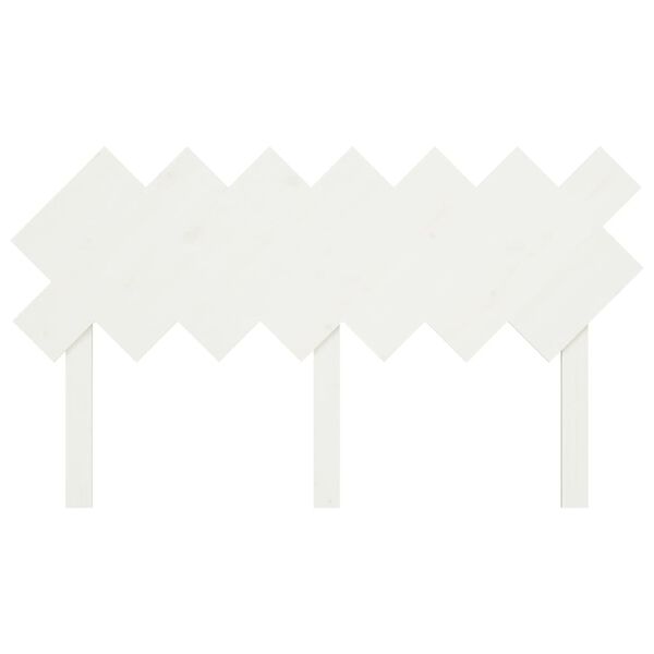 vidaXL gultas galvgalis, balts, 151,5x3x81 cm, priedes masīvkoks