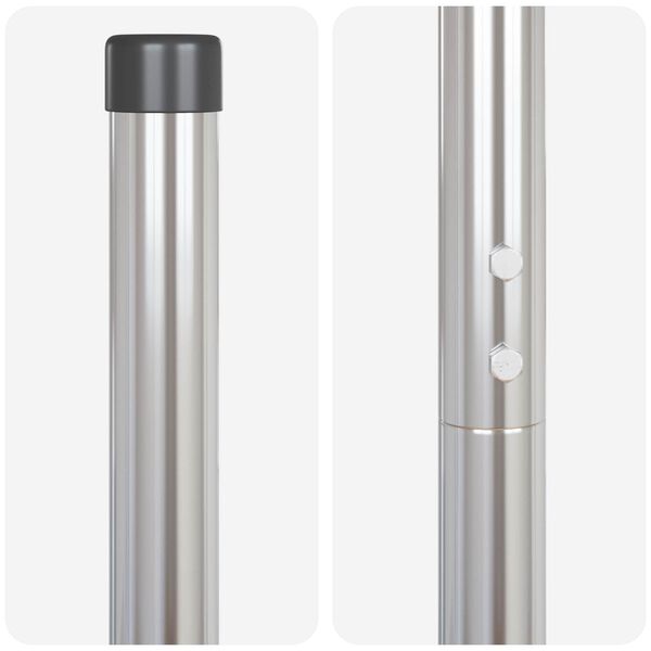 vidaXL Žoga āķis 2 pcs Sudraba Pulverkrāsots tērauds