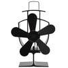 vidaXL karstuma izplūdes ventilators, 5 lāpstiņas, melns