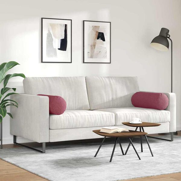 vidaXL Spilveni 2 pcs Vīna sarkans &Oslash; 25 x 70 cm audums