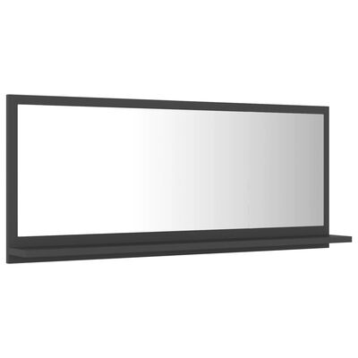 vidaXL vannasistabas spogulis, pelēks, 90x10,5x37 cm
